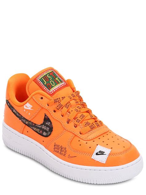 Nike orange air force shoes